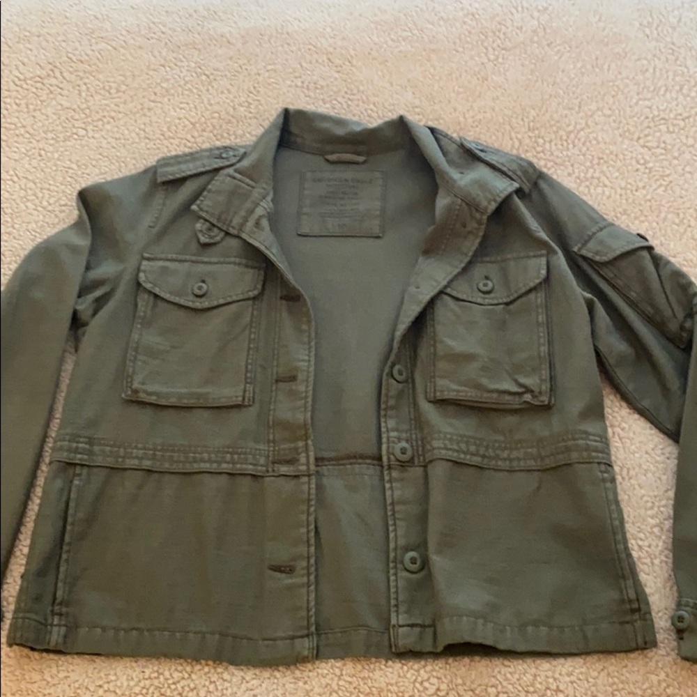 American Eagle Oliver green jean jacket